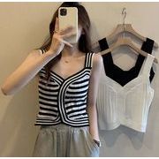 レディーストップス・ニットチョッキ・修身着やせ・ファッション・メッシュ・柄上着・