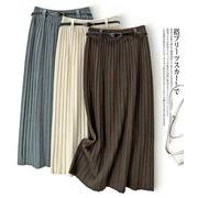 冬春新作・ロングスカート・レディースウェア・スカート・プリーツ