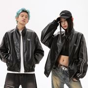 2024春新作 メンズ服 男女兼用 PU レザージャケット　アウター　カジュアル　ストリート系