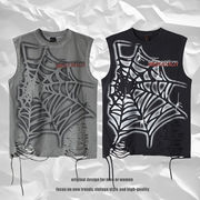 メンズ ダメージ加工 タンクトップ 男女兼用 ノースリーブ トップス 春夏 2025新作★全3色