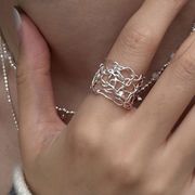 925シルバー リング　アクセサリー 指輪 　キラキラ　ハンドメイド 指輪　ハンドメイド