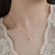 ネックレス レディース　平ら　925シルバー   アクセサリー ネックレス  ハンドメイド ネックレス INS風