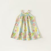 YB☆子供服 夏の新作 ノースリーブデニムホルターネックワンピース 女の子ワンピース