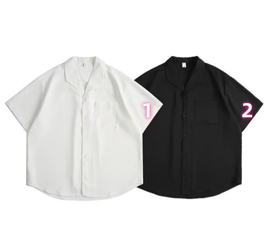 2025春夏新作 メンズ 男 トップス 半袖 無地 シャツ ブラウス コート アウター カーディガン