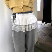 ミニスカート　レイヤード　重ね着　レディース　INS　韓国ファッション