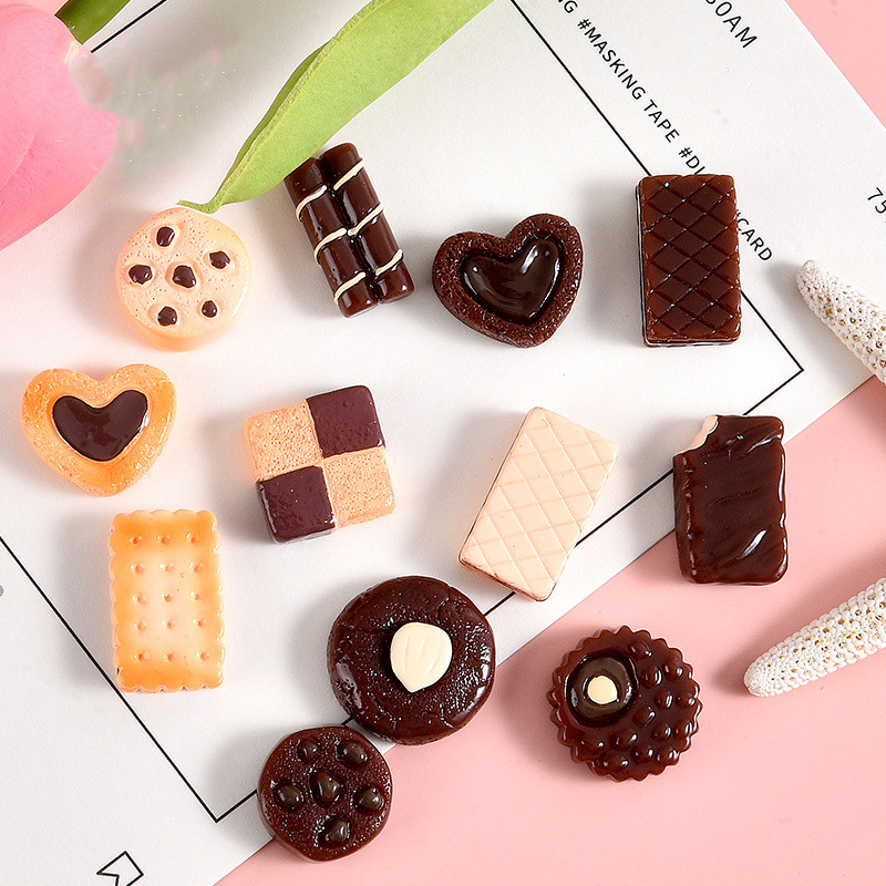 チョコレート クッキー デコパーツ スイーツ ミニチュア アクセサリーパーツ ハンドメイド カボション