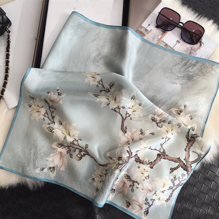 スカーフ シルクスカーフ 正方形スカーフ レディース ネックスカーフ ネックカバー プレゼント ギフト