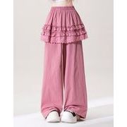 ボトムス ズボン パンツ ワイドパンツ レイヤード フリル