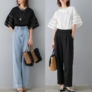 シャツ ブラウス レディース トップス ラウンドネック 半袖シャツ きれいめ 可愛い