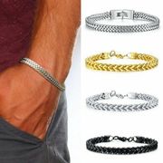 3色 ステンレス   メンズブレスレット   ステンレスアクセサリー   6mm