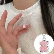 くまさんネックレス ボールステーション S925 シルバーアクセサリー アレルギー対応 おしゃれ