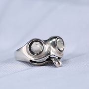 カエルのオープンリング レトロ 指輪 ファッション 人気カエルの雑貨 カエルモチーフ アクセサリー