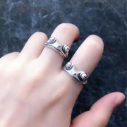 レトロ かわいいカエルのオープンリング カエルの指輪 アクセサリー カエルモチーフ カエルの雑貨