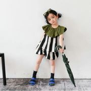 2025夏新作 韓国子供服 子供服 ベビー服  キッズ服 セットアップ 7/95-100cm～15/120-130cm 2色