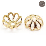 ステンレス 座金 花座金 【75.76.  座金パーツ 透かし 30個】 ビーズキャップ フラワーキャップ