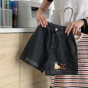 2025春夏子供服 シンプル ショートパンツ 韓国風 キッズ服 ボトムス ジーンズ デニムパンツ[90~140cm]