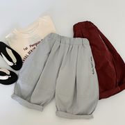 2025春夏子供服 シンプル ショートパンツ 韓国風 キッズ服 ボトムス カーゴパンツ 2色展開[90~140cm]
