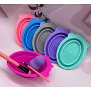 メイクブラシ 洗浄ボウル メイクブラシクリーナー シリコン 洗濯板 メイク用品 メイクグッズ コスメ