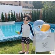 【速乾】男児 水着 トップス+ボトム セット 通気性良い 保育園プール用 90-140cm