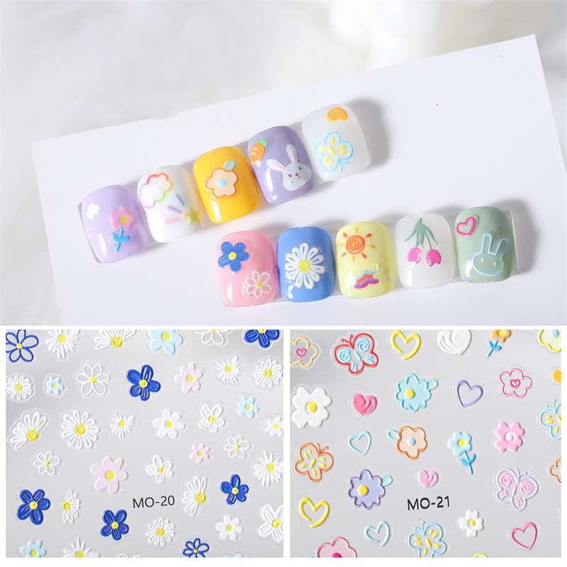 ネイルシール ネイルアート用品 フラワーアート ボタニカル 手書き風 デコレーション ジェルネイル 花柄