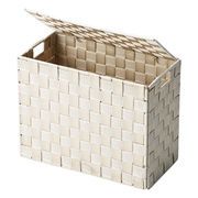 折りたたみフタ付きバスケット M　収納/シンプル/インテリア/カゴ/バスケット/オシャレ