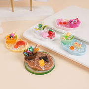 PVC 食品サンプル 果物 フランスパン フェイクケーキ ドーナツ サンプル 模型 学校 行事 飾り オーナメント