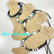 ウッドビーズとラバーピーズのアンクレット　アソート