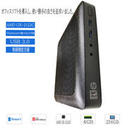 【中古】パソコン ミニデスクトップPC Windows 11 Pro HP T520 AMD GX-212JC SOC メモリ4GB SSD256G WPS