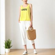 【夏物特価】刺繍入り　ショート丈タンクトップ＆ブラTOP　2点セット