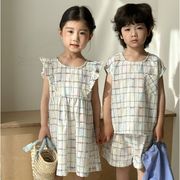 2025夏新作 韓国風子供服 キッズ服 半袖 トップス+ズボン 男女兼用 カジュアル 80-150cm 2点セット