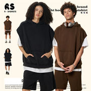 P21703 2025春夏新作トップス ベスト韓国風 メンズ 男 Tシャツ通気 連帽
