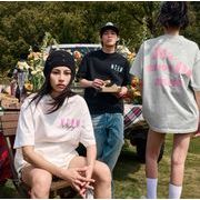 2025新作  トップス   ラウンドネック  半袖Tシャツ   ストリート系  夏服  男女兼用