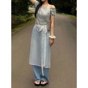 レイヤードワンピース　レディース　INS　韓国ファッション