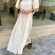 今季マストバイ INS 新作　おしゃれ  韓国風　ゆったり　優しい　ロング　タンクトップ+ワンピース