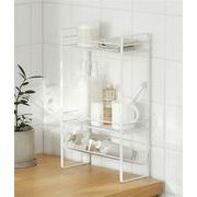 最安値に挑戦！無痕設置可能 北欧風 スリムデザイン 3段収納架 浴室・キッチン整理用 アイアン製