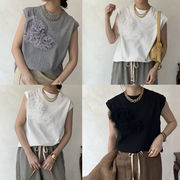 オシャレ不規則切替ゆったりTシャツレディース夏新作