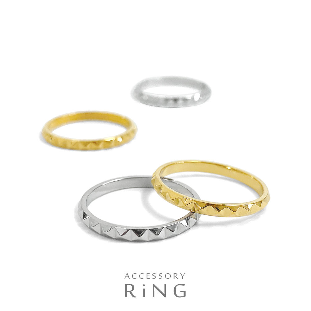 ▼MAGGIO▼ミニスタッズステンレスリング　指輪　ユニセックス