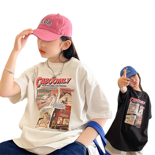 2025 夏新作 韓国 夏服 半袖 綿 洋風 子供 Tシャツ 子供服 90~160cm