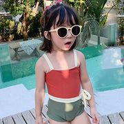 韓国風子供服★子供水着★キッズ水着★女の子★連体★子供用★オールインワン★水着★90-130