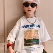 男児 半袖Tシャツ 2025夏 中大児向け 通気性抜群の夏用トップス