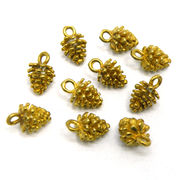 【在庫限り】 メタル合金パーツ 約12x7x7mm （丸カン内径2mm） ゴールドカラー 《10個》 金具