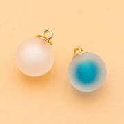 春夏アクセサリー/マットカラー2重ビーズ/金具装着済み/アクリルビーズ/最安値＆営業日当日出荷保証