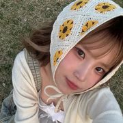 三角スカーフ　レディース　韓国ファッション　春夏　花