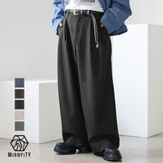 ワイドパンツ メンズ 夏新作 スラックス 25新作 夏服 タック入り ワイドシルエット モード MinoriTY