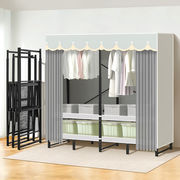 簡易ポータブル組立クローゼット 折り畳みタンス　寮寝室服収納キャビネット多層収納整理