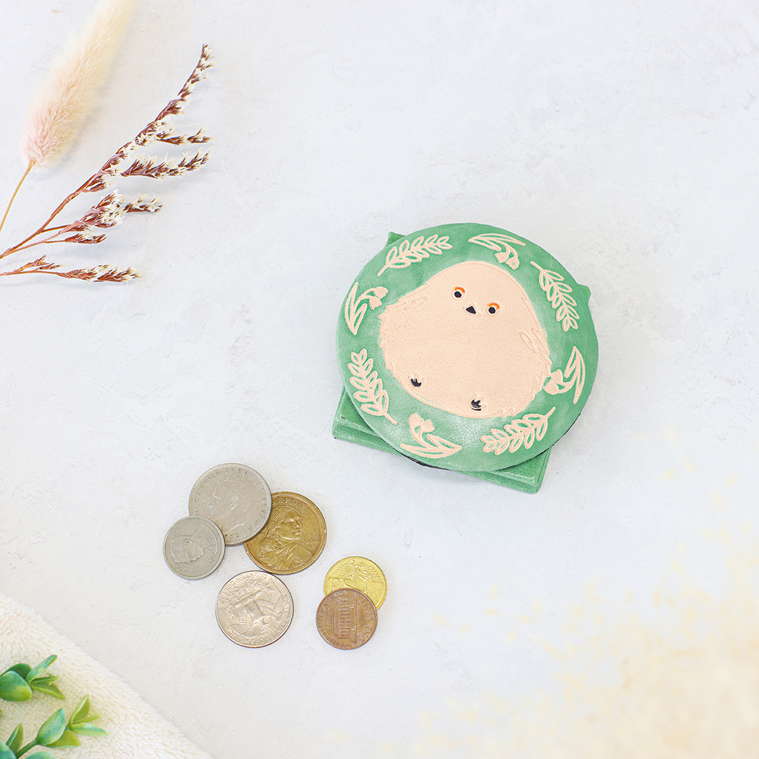 ヤンピーコインパース フワフワシマエナガ[財布コインケース小銭入れ日本土産和鳥バードギフト25AW]