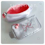 化粧ポーチ 多機能　収納ポーチ　小物収納　韓国ファッション　蝶結び