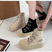 パンプス 厚底 ウェッジソール  帆布シューズ 外出 夏 シューズ