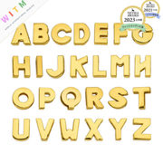 アルファベット DIY 合金パーツ キーホルダーパーツ 8mm 手芸 穴あり アクセサリー材料 ビーズパーツ