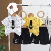 【2点セット】2025春夏新作★韓国風子供服★ベビー服 ★キッズ服★アパレル★半袖  シャツ+ショットパンツ